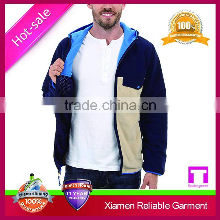 Double-faced polar fleece full zip polar flece jacket