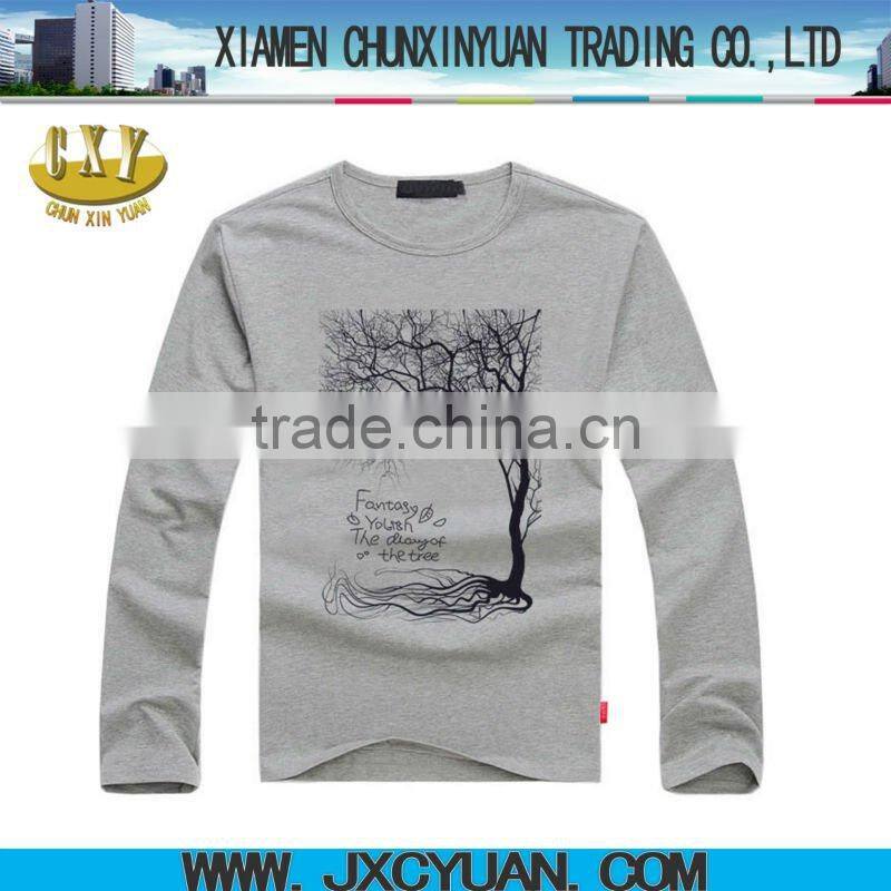 2016 new design wholesale long sleeve t shirts for men fashion casual long t shirt