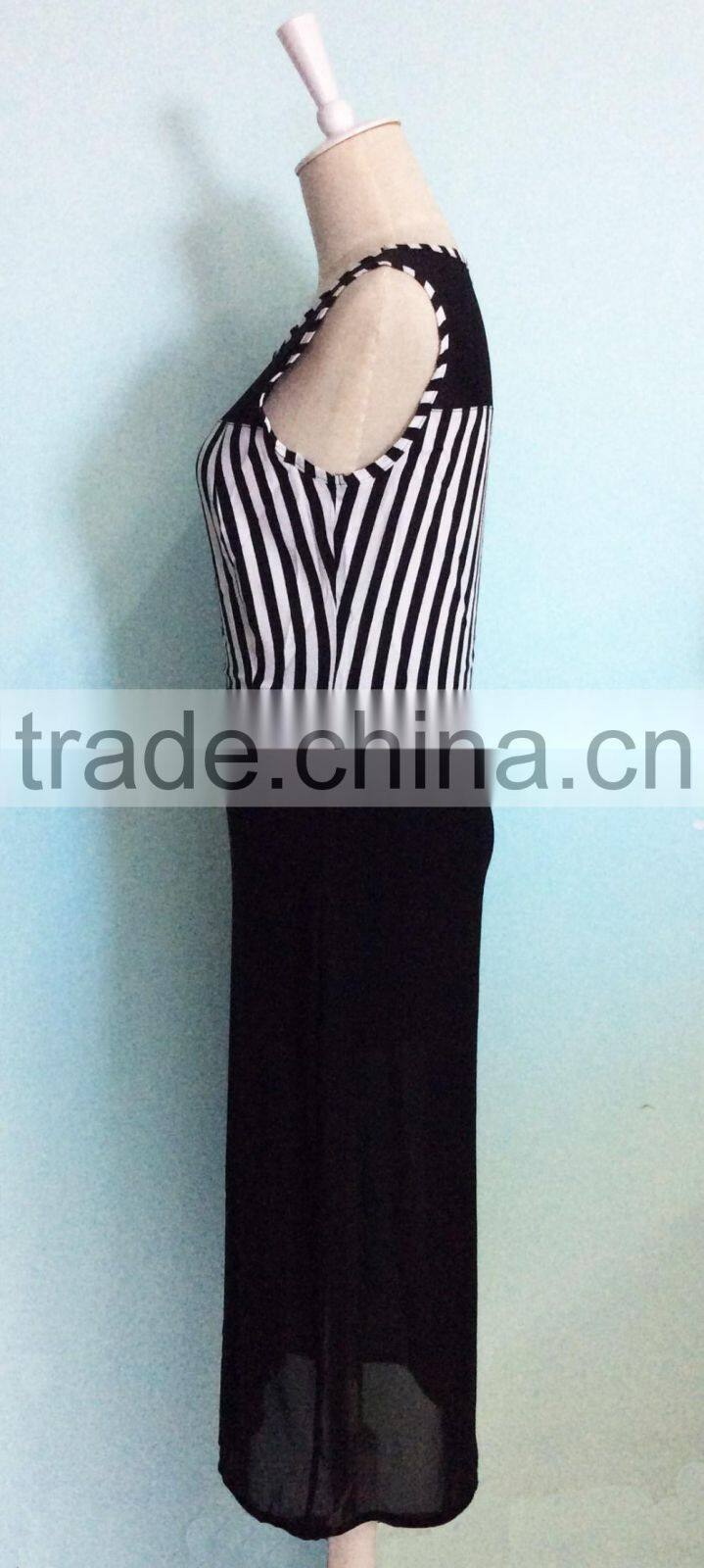 cheapsale china supplier summer women chiffon matching fashion casual dresses