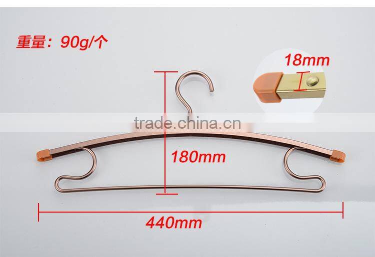 Hot selling dress hanger wholesale metal bra hanger clothes copper hanger