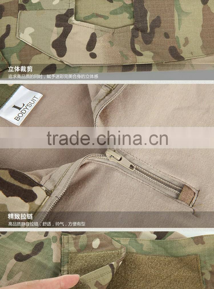 Outdoor Military Uniforms A-TACS FG Camouflage Clothing Multi color Frog Battle Suit Tactical Suit