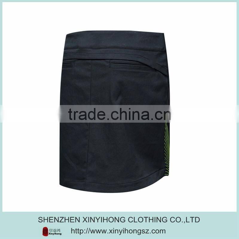 Moisture wicking fashion design golf skirts /golf skorts for lady