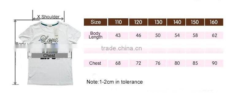 boy's 100% cotton basic t-shirt simple style with digital printing for summer