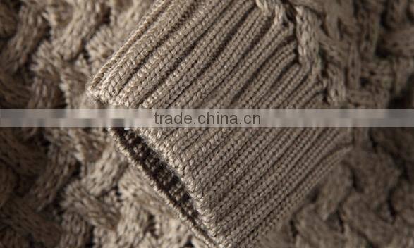 Crew neck 3D pattern fashion sweater for men