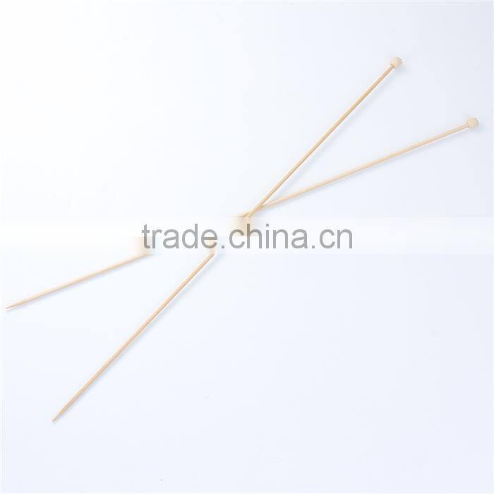 2.5mm Natural Bamboo Single Pointed Knitting Needles 34cm(13 3/8") long, 1 Pair