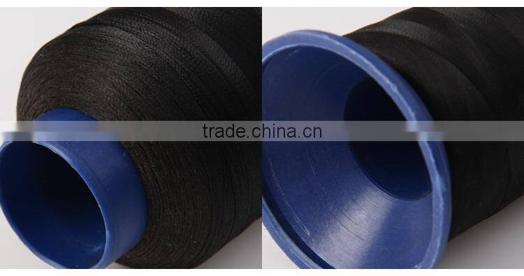 100% filament black polyester high tenacity sewing thread