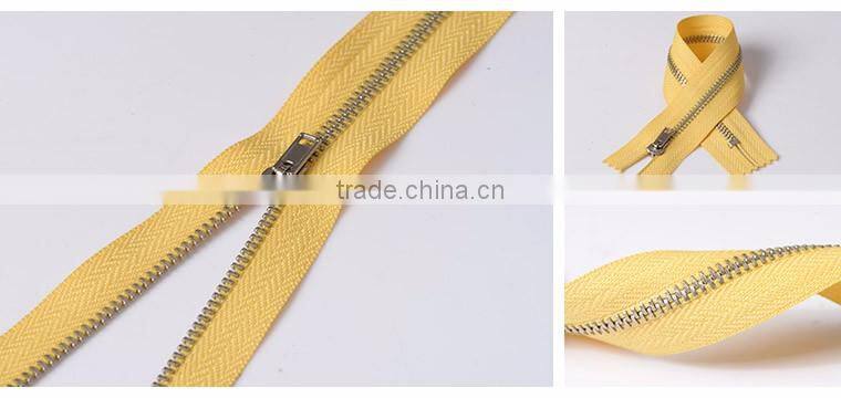 Brass Closed End Metal Zipper or Zips Wholesale Gold Teeth 3# Metal Zipper