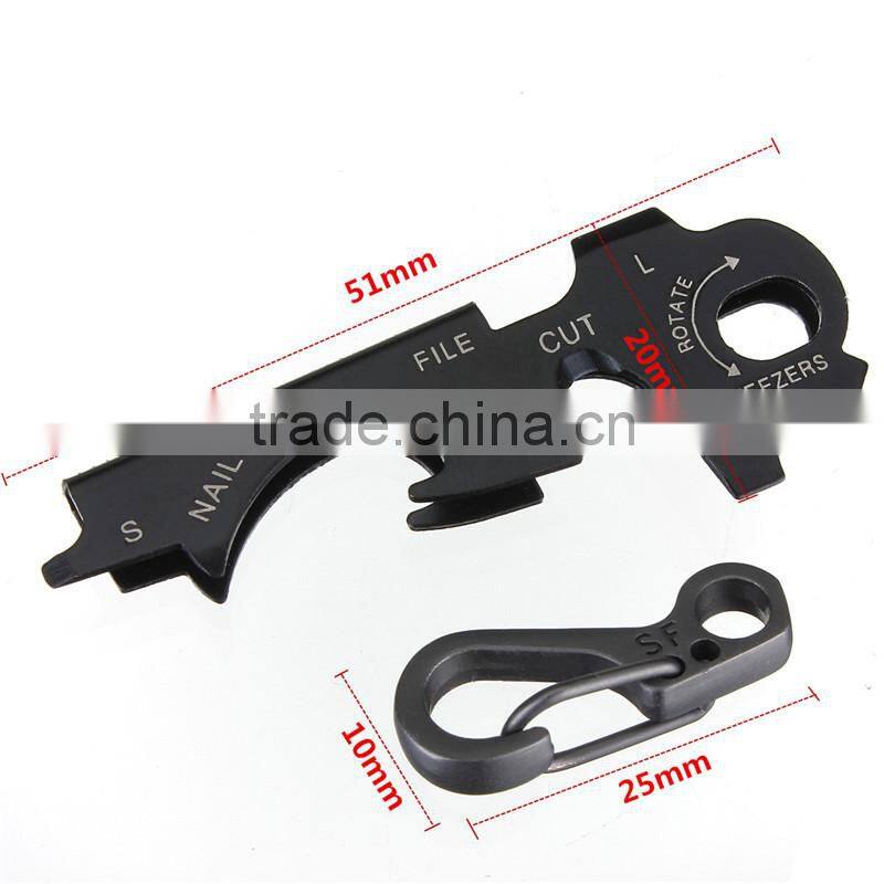 2017 New Arrival 8-in-1 Keychain Gadget Utility Key Ring EDC Multi-function Pocket Tool Survival Hot Sale