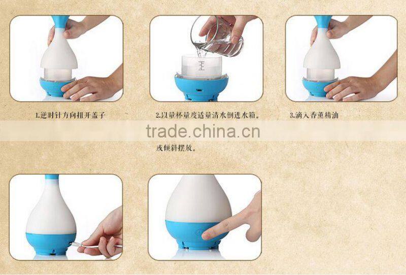 New Arrival Mini Jadenet Bottle Ultrasonic Usb Desktop Air Aromatherapy Cool Mist Humidifier With Magic Bottle LED Night Light