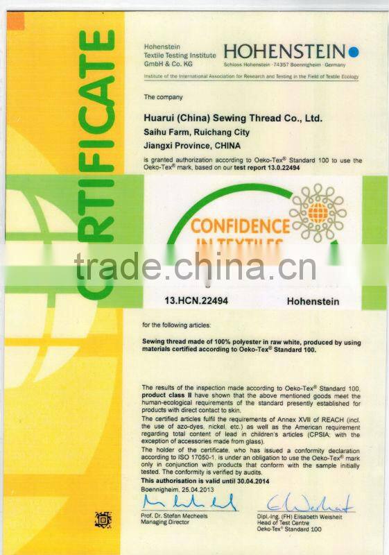 glazed staple fibre polyester piled yarn for sewing thread