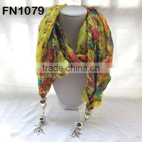 Wholesale jewel scarf with beads