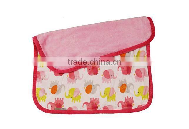 Blankets and Beyond Double Layer Blanket Elephant Pink