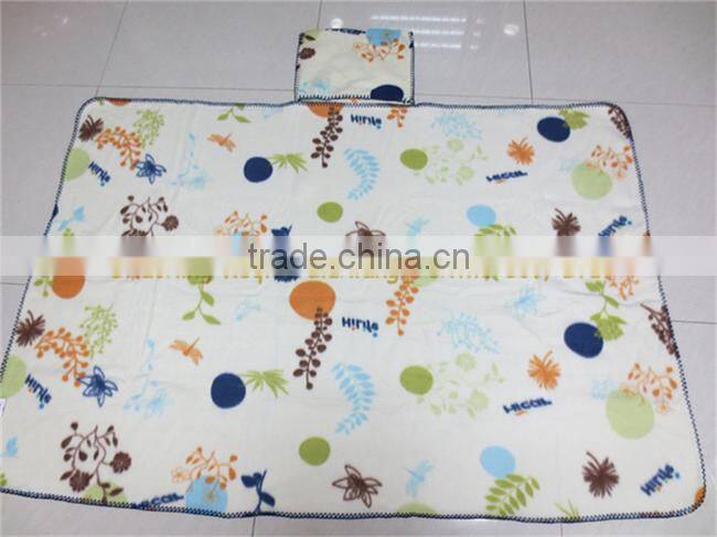 100*70 Polar fleece baby mini blanket with Pillow Case