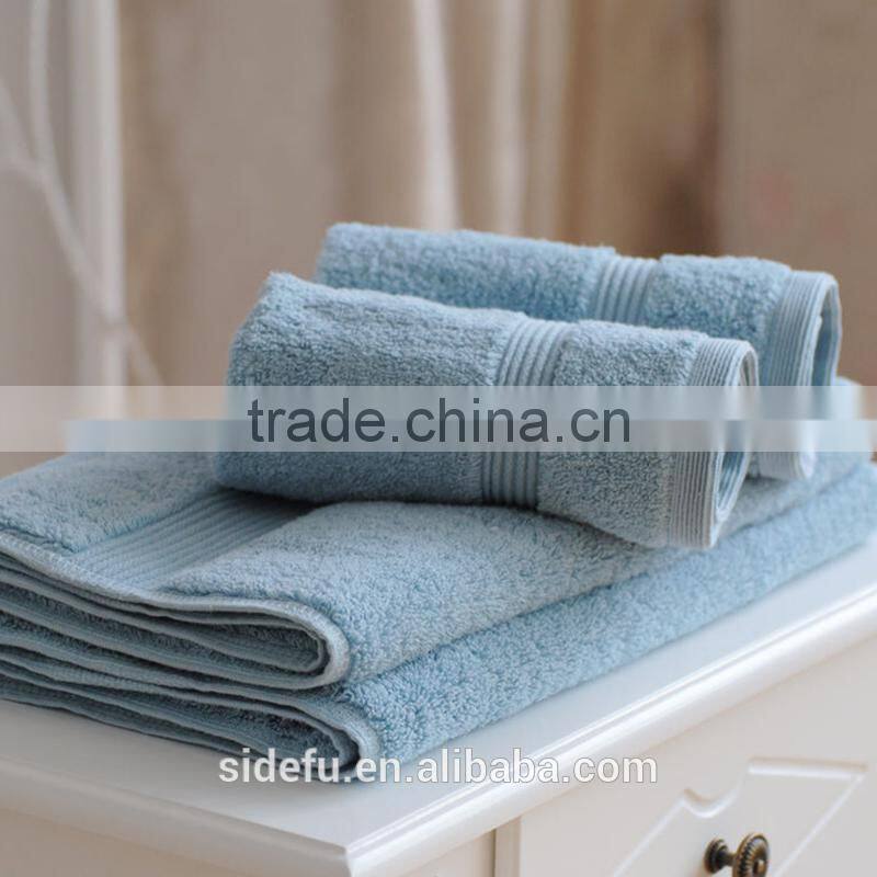 Cheap Wholesale Superior Durability Hotel Towel Set Dobby Dyed Towel