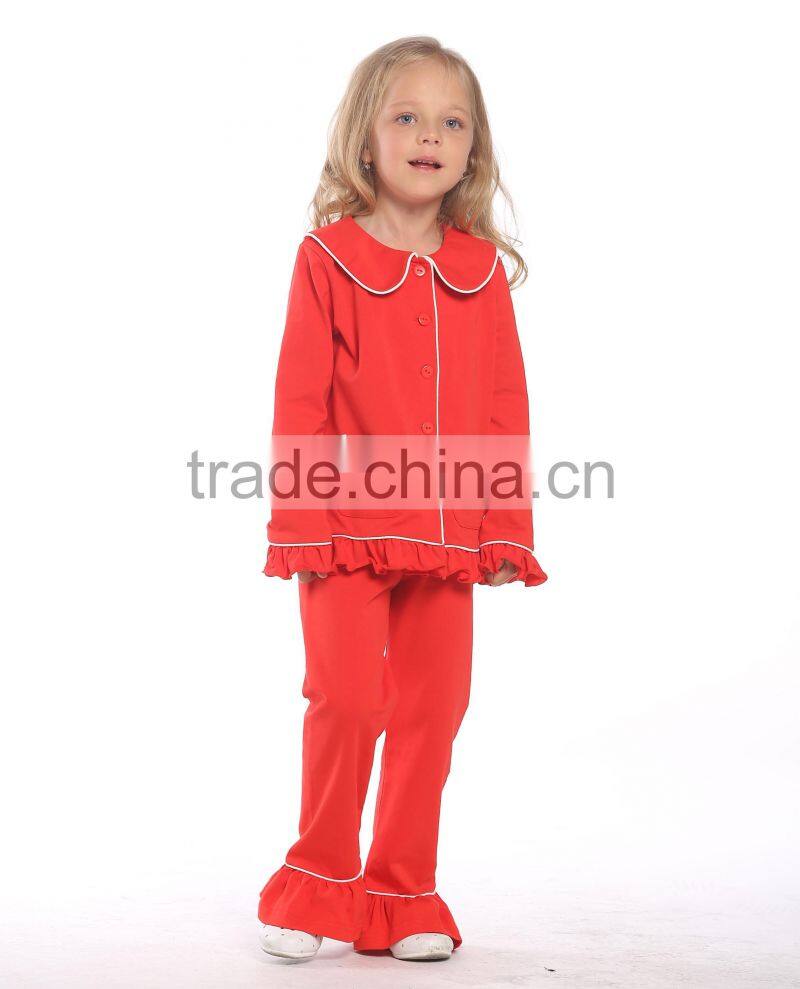 Cheap price red color Christmas pajamas sets