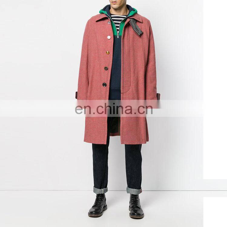 OEM Factoy Wholesale Custom Mens Winter Oversized Plaid Jacket Coat