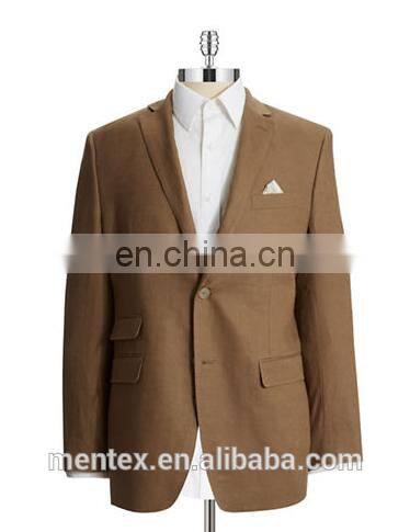 2017 Men's Black Brown Linen Slim Fit Blazer