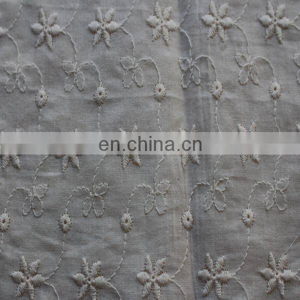 100% Cotton Embroidery fabric with high quality