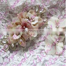 Aidocrystal Bridal Hair Flower Headpiece Wedding Party Women pink Hair accessories for women