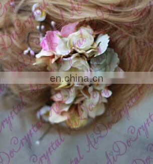 Aidocrystal Flower Crown Garland Floral Bridal Headband Hairband Wedding Prom Hair Accessory