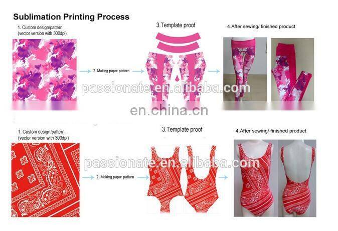 Custom logo design zipper front straps tied bottom long sleeve stretch lycra women compression sublimated rash guards