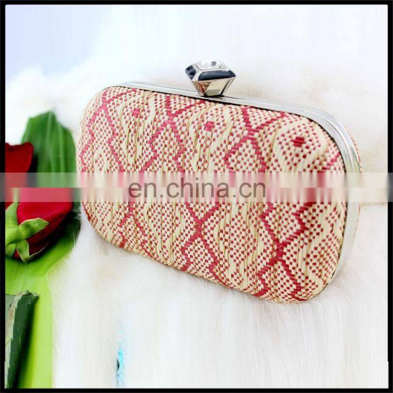 Color knitting evening bag , special elegant hand clutch bags
