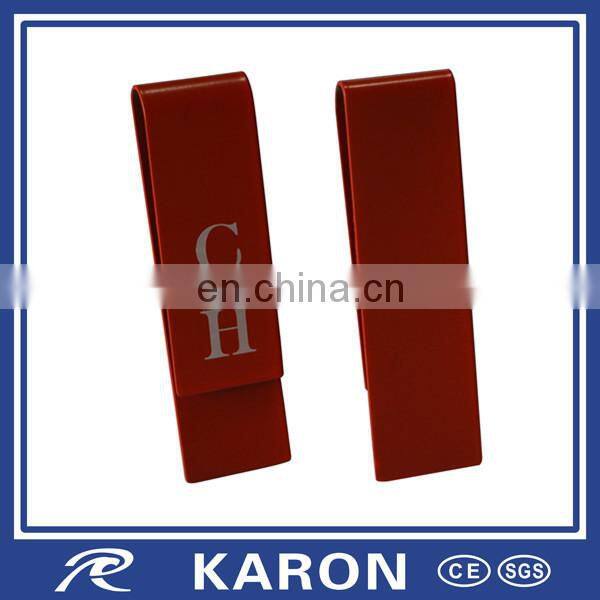 cheap metal paper clip with laser engraved logo