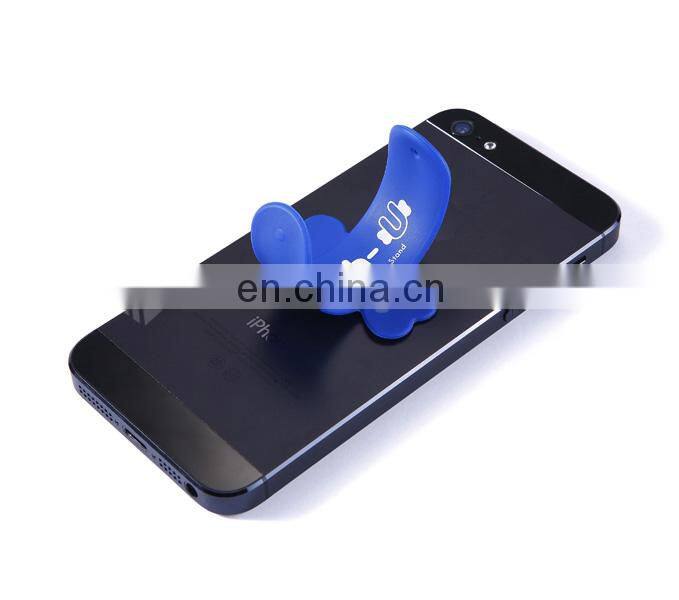 Hot sell portable silicone phone stander/U shape phone stand,Mini desk silicone