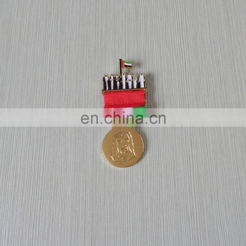 custom 2018 newest design factory price UAE Logo for year of Zayed badge lapel pin with magnet