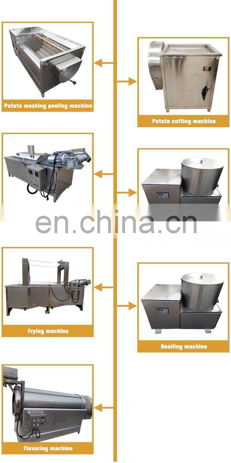 Automatic potato chips making production line french fries making production line
