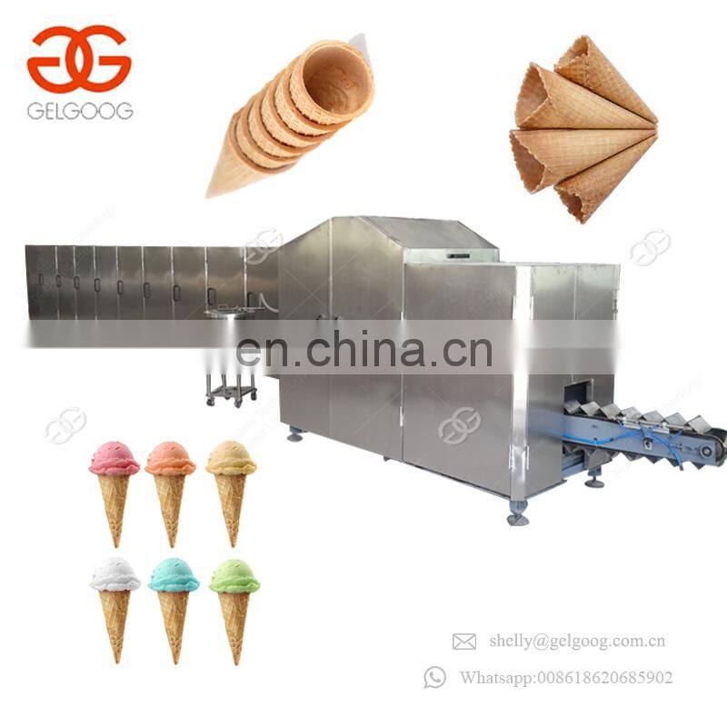 Commercial Waffle Pizza Ice Cream Cones Baking Rolling Maker Line Automatic Sugar Cone Making Machine