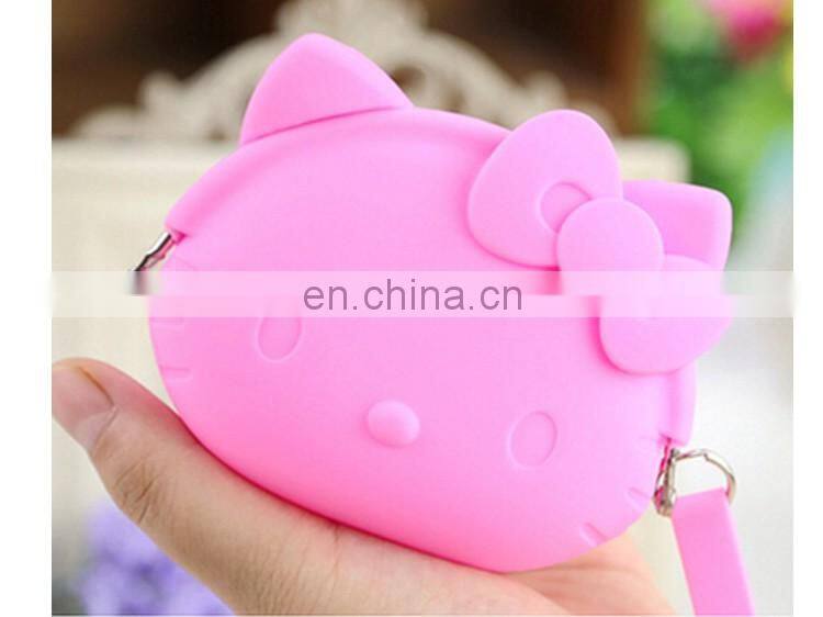 Animal Cat Design Silicone Pochi Women Girls Xmas Gift Coin Bags Cheap Wholesale Fashion Purse