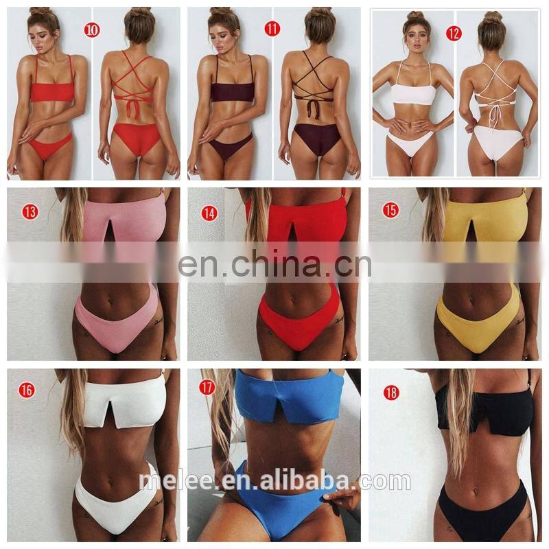 high waist sexy bikini Sexy printing lattice tie Chest pad Thong Beach spa bikinis swimwear women swimsuit biquini swimwear
