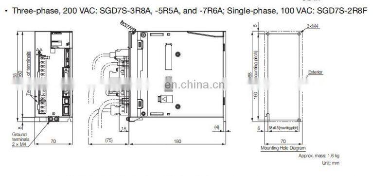 Yaskawa Sigma 7 AC Servo Drive 5kw SGDS-330A00A002
