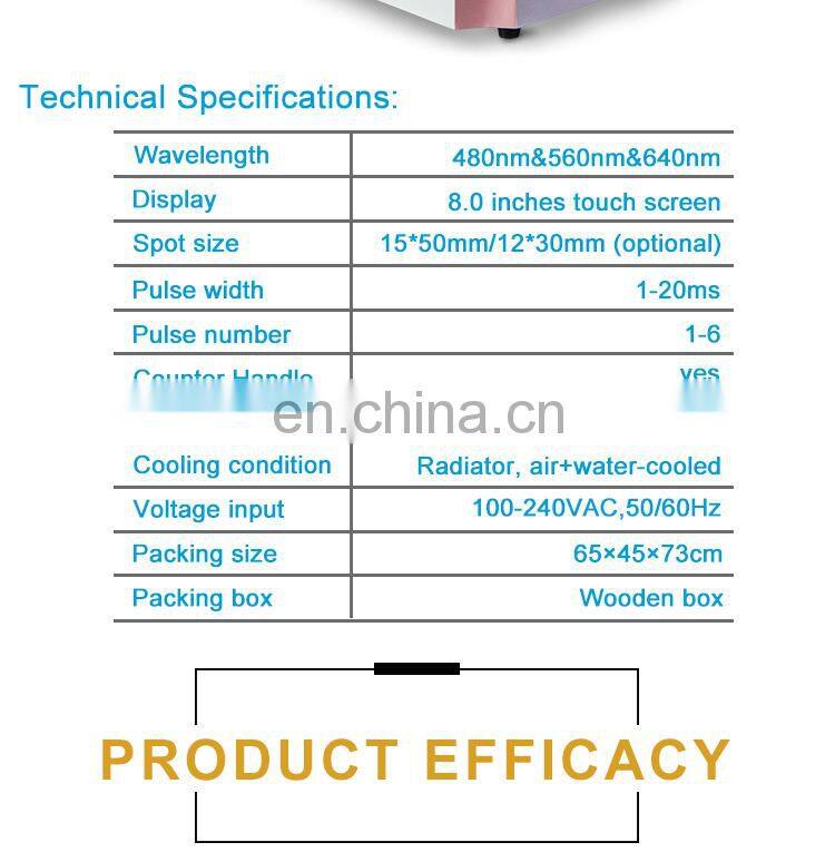2020 Effective beauty products ipl elight acne therapy opt shr hair removal painless machine