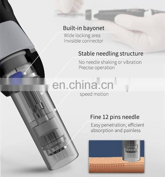 Adjustable Derma Rolling Electric Micro Needle Derma Pen For Anti-Aging