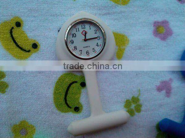 100% factory direct hot sale 2016 custom silicone nurse watch, doctor watch clock/fob medical watch