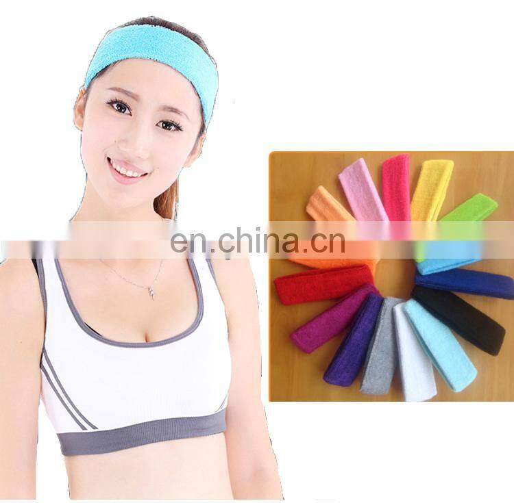 Fine combed cotton elastic sport running sport headband
