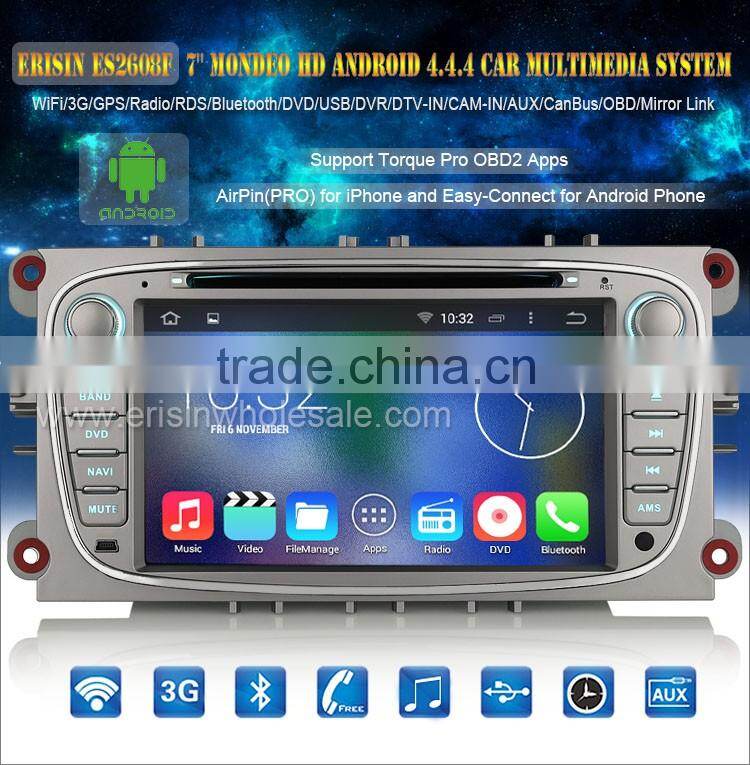 Erisin ES2608F 7" All-in-One Design for C/S-MAX Android 4.4.4 Car DVD