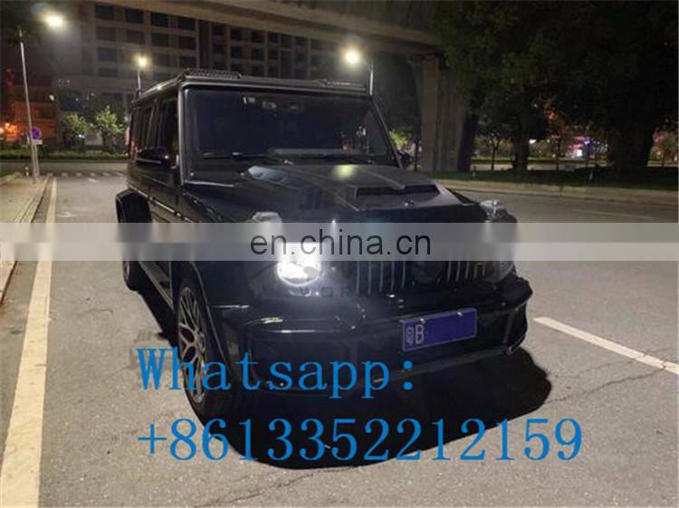 2019 year G class W464 B style carbon fiber roof spoiler for w464 G63 G65 G500 G400 G350 front wing with LED running light