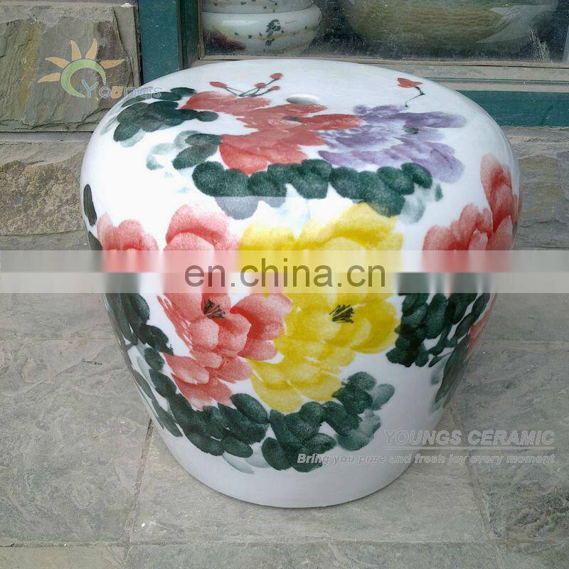 High Temperature Chinese Ceramic Apple Shaped Garden Stool Seat