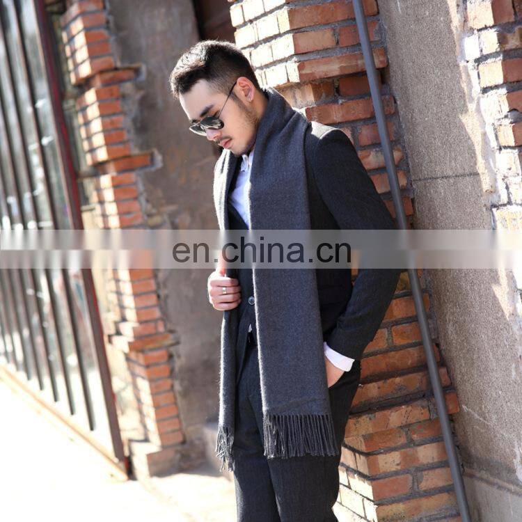60*190cm Custom branded scarf men's autumn and winter style Korean solid color cashmere scarf wild long warm dual-use shawl