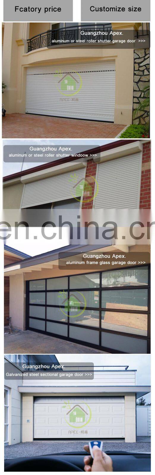 PU foam automatic wood grain color aluminium shutters slat for roller door