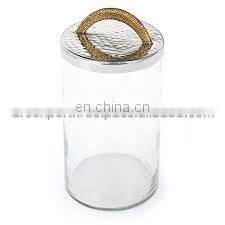 Luxury Lilly Lid Metal & Glass Canister