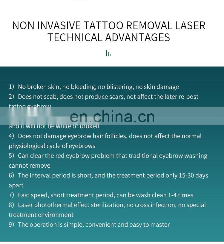 Non Invasive Tattoo Removal Laser Instrument Double Head Q Switch ND Yag Laser Machine Eyebrow Pigment Removal Beauty Instrument