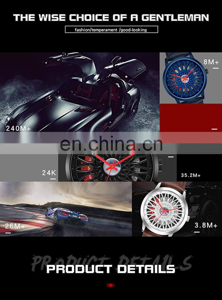 SANDA P1060 Fancy cool watch for men quartz unique dial style leather mens modern watch