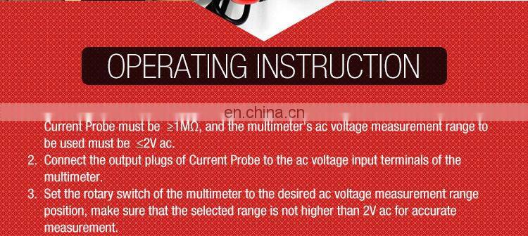 all-sun EM263 AC Clamp Probe Meter Ammeter Current Probe Multi-meter Electronic Tester input 600A-MAX output 0-600mV