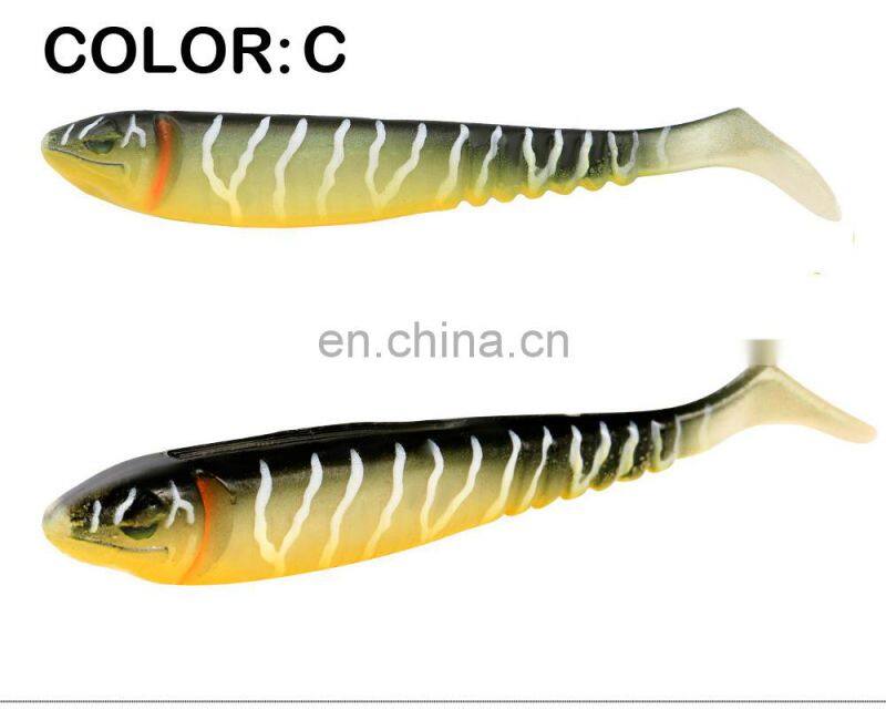 JOHNCOO Soft Bait Crazy Shiner Fishing Lure 75mm 100mm Soft Bait Silicone Bass Pike Minnow Swimbait Plastic Shad Lure