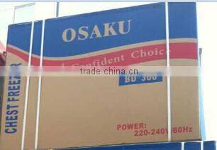 100L-420L tope open color chest freezer for ice cream