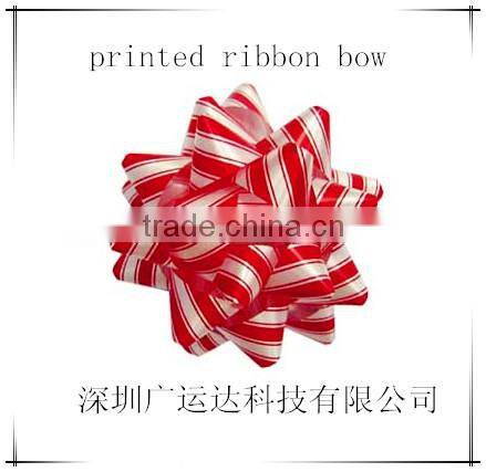 Blue Holographic PET Star Bows Ribbon for Outdoor Decoration or wrapping